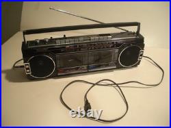 MT Vintage SHARP Portable AM-FM-SW Stereo Double Cassette Recorder Radio WQ-261