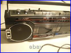 MT Vintage SHARP Portable AM-FM-SW Stereo Double Cassette Recorder Radio WQ-261