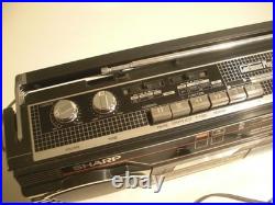 MT Vintage SHARP Portable AM-FM-SW Stereo Double Cassette Recorder Radio WQ-261