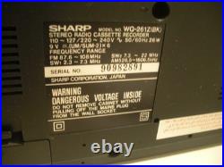 MT Vintage SHARP Portable AM-FM-SW Stereo Double Cassette Recorder Radio WQ-261