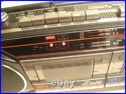 MT Vintage SHARP Portable AM-FM-SW Stereo Double Cassette Recorder Radio WQ-261