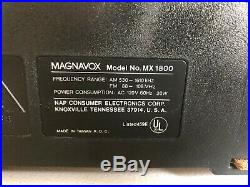 Magnavox MX1800 Turntable Record Player with Dual Cassette Deck Dubbing Vintage