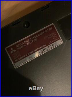 Mitsubishi MSX ML-F80 VINTAGE COMPUTER +Data Cassette Recorder Joystick & Cables