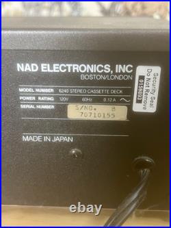 NAD 6240 stereo cassette deck tape player recorder works VINTAGE MADE IN JAPAN NAD 6240 stereo cassette deck tape player recorder works VINTAGE MADE IN JAPAN