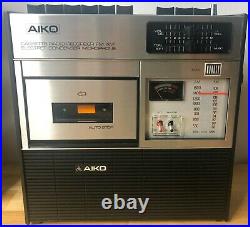 NEW IN BOX VINTAGE AIKO ATPR-406U AM/FM RADIO with CASSETTE RECORDER- NEVER USED
