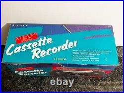 NEW VINTAGE RadioShack Optimus SCR-64 AM/FM Stereo Cassette Recorder NOS SEALED