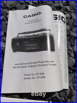 NIB Vintage Casio Stereo CP-50B Portable Cassette Radio One Touch Recording