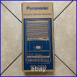 NIB Vintage Panasonic RQ-2104 Slim Line Portable Cassette Recorder Speaker VTG