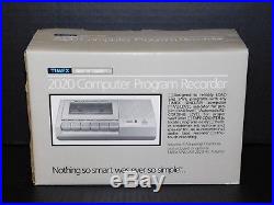 NOS Vtg Timex Sinclair 2020 Personal Computer PC Program Cassette Tape Recorder