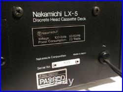 Nakamichi LX-5 3 Head Cassette Recorder Player USED JAPAN 100V vintage dragon