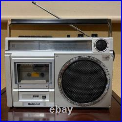 National RX-1540 Vintage Mono Radio Cassette Recorder with Manuals FullyFunction
