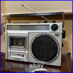 National RX-1540 Vintage Mono Radio Cassette Recorder with Manuals FullyFunction