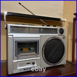 National RX-1540 Vintage Mono Radio Cassette Recorder with Manuals FullyFunction