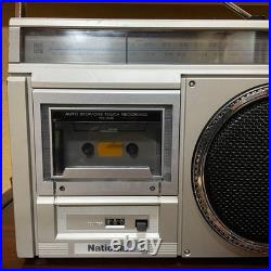 National RX-1540 Vintage Mono Radio Cassette Recorder with Manuals FullyFunction
