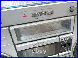 National RX-5650 Boombox FM/AM Stereo Radio Cassette Recorder Japan VTG AS-IS