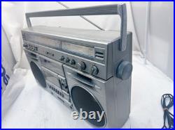 National RX-5650 Boombox FM/AM Stereo Radio Cassette Recorder Japan VTG AS-IS