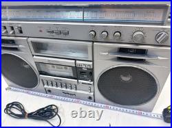 National RX-5650 Boombox FM/AM Stereo Radio Cassette Recorder Japan VTG AS-IS