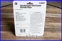 New G. E Mini Cassette Recorder VVA Model 3-5352S Burgundy Black Vintage Sealed