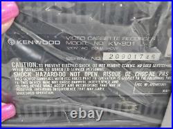 New Open Box Rare Vintage KENWOOD KV-901 VHS VIDEO CASSETTE RECORDER Top Loader New Open Box Rare Vintage KENWOOD KV-901 VHS VIDEO CASSETTE RECORDER Top Loader