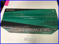 New Vintage Sony CFS-B15 Radio/Cassette/Recorder Boombox SEALED