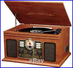 New Vinyl LP Bluetooth Classic Turntable Vintage Record Player CD Radio Cassette