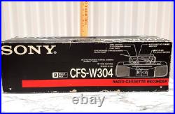 New Vtg Sony CFS-W304 Radio Cassette Recorder Portable Stereo Magnetophone