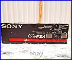 New Vtg Sony CFS-W304 Radio Cassette Recorder Portable Stereo Magnetophone