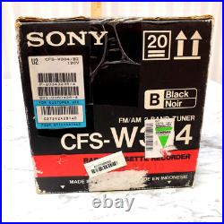 New Vtg Sony CFS-W304 Radio Cassette Recorder Portable Stereo Magnetophone