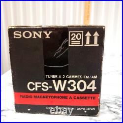 New Vtg Sony CFS-W304 Radio Cassette Recorder Portable Stereo Magnetophone