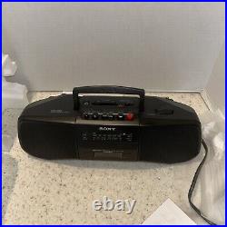 New W Box Vintage Sony CFS-B15 Radio/Cassette/Recorder Boombox