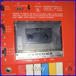 Newcomb AVC-500 Vintage Cassette Deck Audio Recorder Player Orange Panel