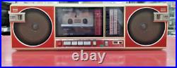 PANASONIC RX-F15 Vintage Ambience Boombox AM/FM Radio Cassette Recorder Red USED