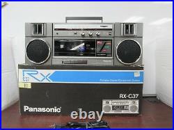 Panasonic AM FM STEREO RADIO Cassette Recorder RX C37 Vintage Boom Box 11d
