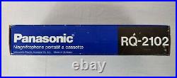 Panasonic Portable Cassette Recorder (RQ-2102) with Box Malaysia, Vintage
