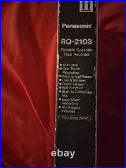 Panasonic Portable Cassette Recorder Vintage In Original Box