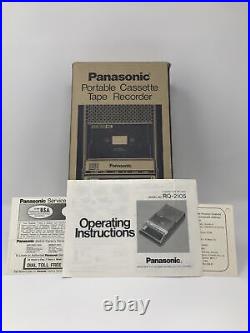 Panasonic Portable Cassette Tape Recorder RQ-2105 Vintage New