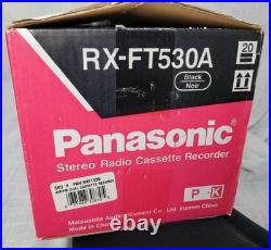 Panasonic RX-FT530A AM/FM Stereo RADIO Dual Cassette Recorder Open Box Vintage
