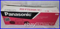 Panasonic RX-FT530A AM/FM Stereo RADIO Dual Cassette Recorder Open Box Vintage