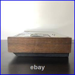 Philips Vintage Table-top Cassette Recorder with Stereo Amplifier Wooden Housing