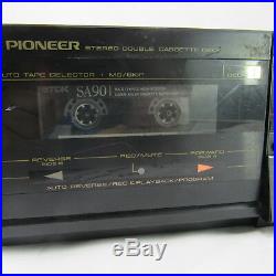 Pioneer Dual Cassette Player Recorder Stereo Home Audio CT-1380WR Vintage