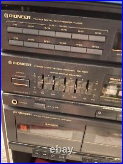 Pioneer RX-1180 Vintage Stereo Cassette Deck, 6-CD Changer & Record Player