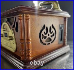 Pyle Vintage Gramaphone Record Player Radio Cassette Player Tested Works Great Pyle Vintage Gramaphone Record Player Radio Cassette Player Tested Works Great