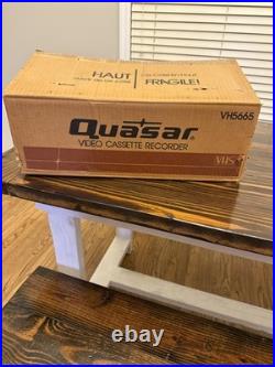 Quasar VH5665 Video Cassette Recorder Vintage NIB 1986 VCR