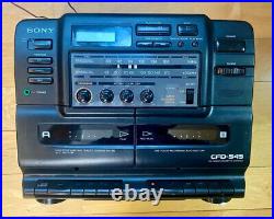 RARE A+ Condition! Vintage Sony Portable Stereo Boombox CFD-545 withremote