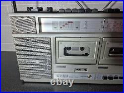 RARE Vintage Amstrad Model 7090 FM/SWithMWithLW Radio Twin Deck Cassette Recorder