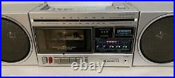 RARE Vintage Hitachi TRK-9000h Boombox Cassette Recorder Ghetto Blaster READ
