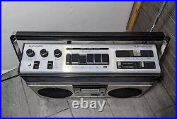 RARE Vintage Magnavox 696 Boombox Stereo AM/FM Radio Cassette Recorder