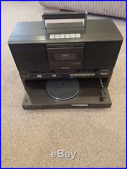 RARE Vintage Psnasonic SG-J555L Boombox with cassette and turntable record