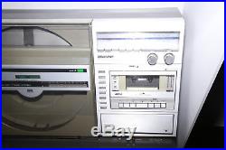 RARE Vintage Sharp VZ-3000 Linear Record Player Cassette Deck & Stereo READ