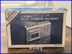 RARE Vintage Unisef Micro Cassette Recorder Micro Pal Model M-1 Original Package RARE Vintage Unisef Micro Cassette Recorder Micro Pal Model M-1 Original Package